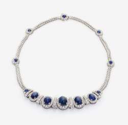 NECKLACE WITH SAPPHIRES AND DIAMONDS