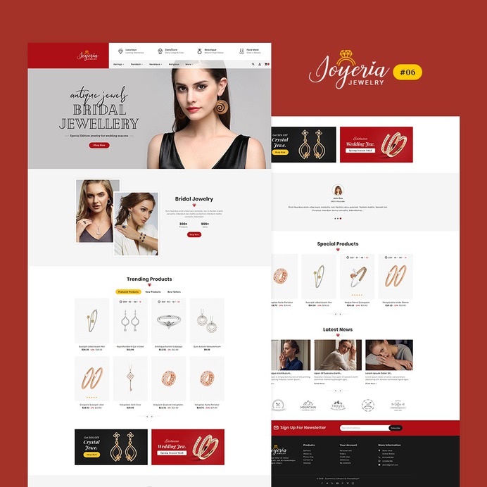 #Joyeria – #Imitation #Jewelry & #Diamond - #Prestashop #Responsive #Theme | #TemplateTrip #eCommerce #Website #Design #Template