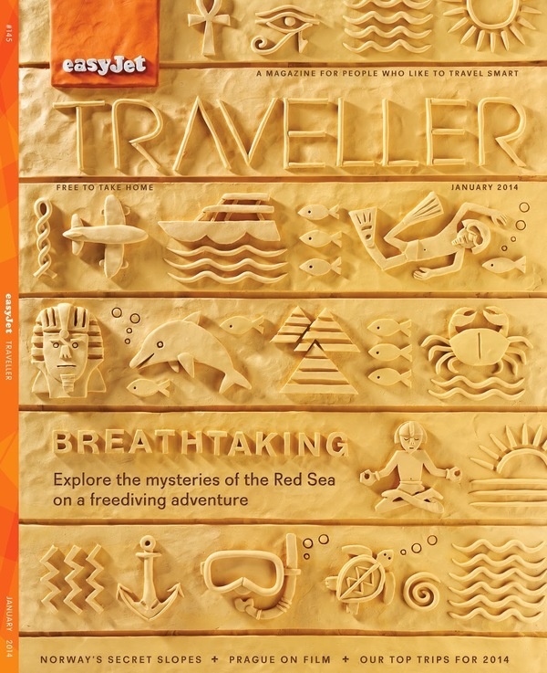 Elliott Quince's plasticine cover for easyJet magazine #cover #design #page #magazine
