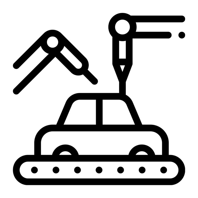 See more icon inspiration related to car, conveyor, robotic arm, manufacturing, innovation, transportation, electronics, industry, factory and vehicle on Flaticon.