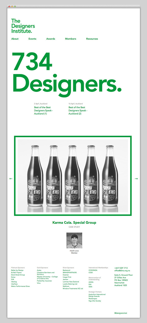 Designers Institute of New Zealand #website #layout #design #web