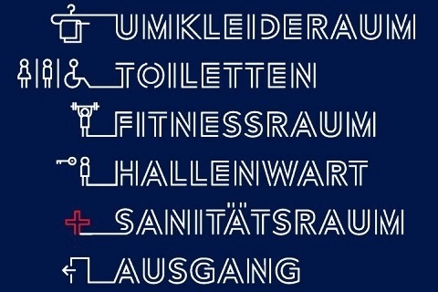 Typos and pictograms go together in Chemnitz #signage #pictogram #typography