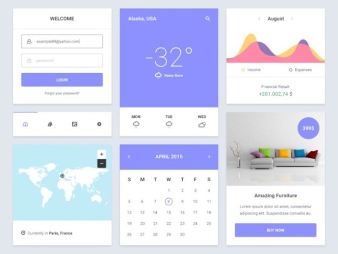 Epic Free UI Kit PSD