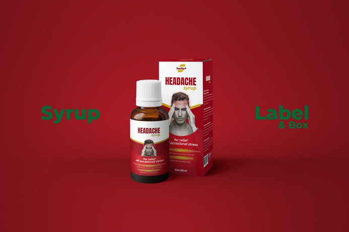 Medical Syrup Box Branding Mockup