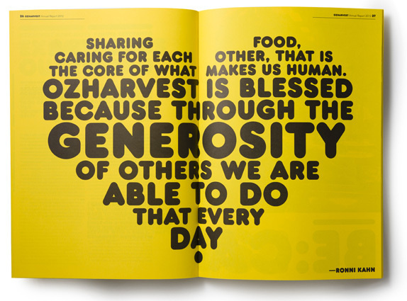 OzHarvest Logo #annual #report #layout #editorial #typography
