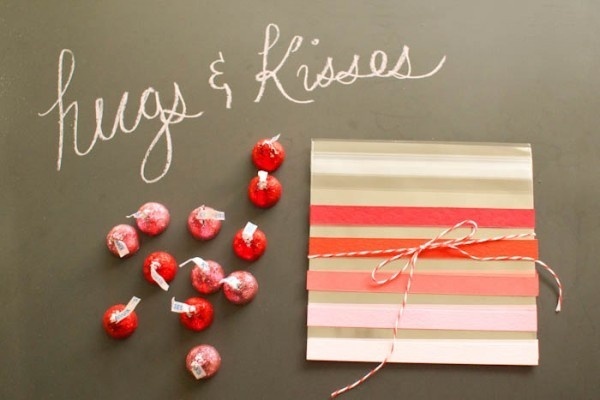 DIY Striped Ombre Party Favor Bags #white #to #red