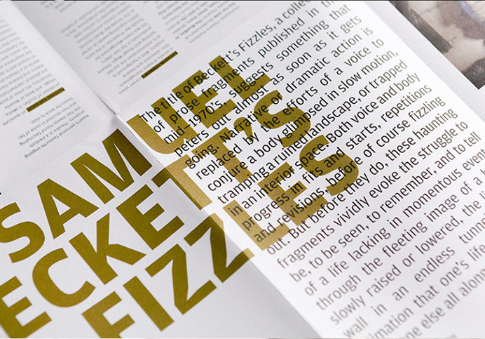 Beckett in the City: Fizzles – #urbend.com #typographic #layout