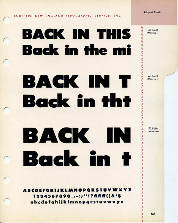 Airport Black type specimen #type #specimen #typography