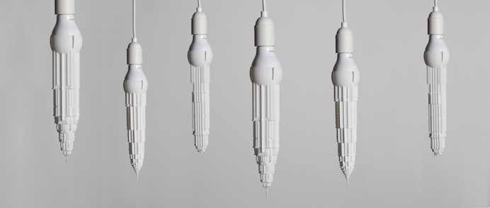 3D Printed Lightbulbs Shaped Like Skyscrapers