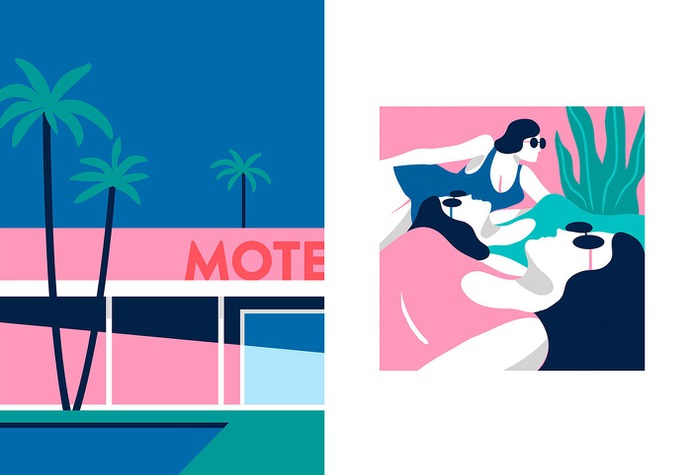 palm springs on Behance