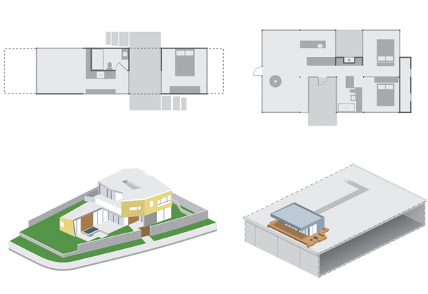 Sunset Magazine #isometric #vector #plan #floor #illustration #architecture #exterior
