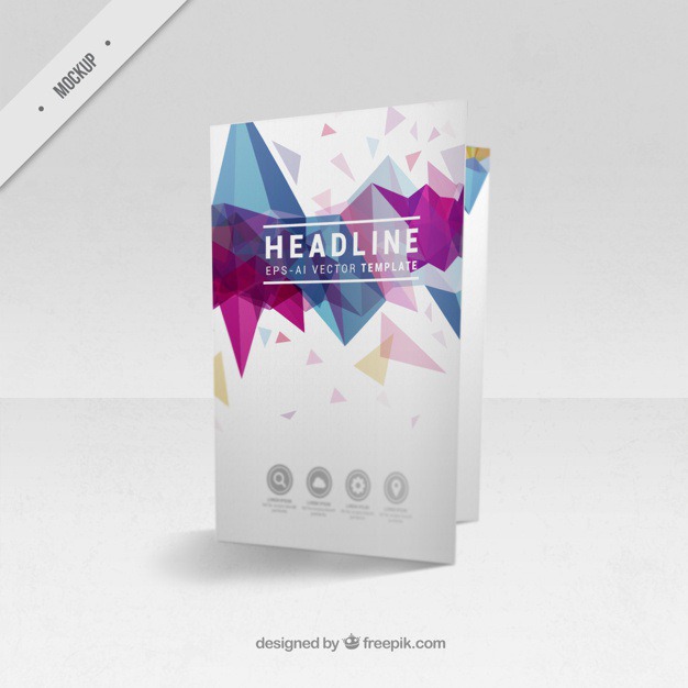 Bi-fold flyer mockup of modern shapes Free Psd. See more inspiration related to Brochure, Flyer, Mockup, Business, Abstract, Template, Geometric, Shapes, Leaflet, Text, Flyer template, Stationery, Corporate, Mock up, Company, Modern, Booklet, Polygonal, Information, Geometric shapes, Triangles, Abstract shapes, Low poly, Up, Geometrical, Stylish, Low, Mock and Geometrical shapes on Freepik.