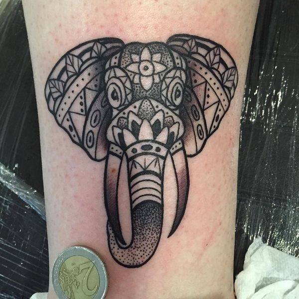 Elephant Tattoo Idea Art Prints for Sale  Redbubble