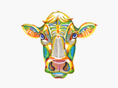 Cow by Katrin Luppo #illustration