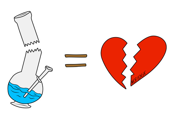 broken bong =broken heart