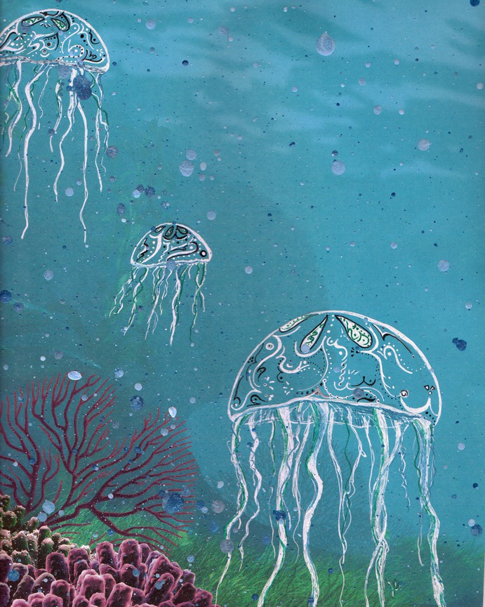 easy jellyfish painting & jellyfish paint by numbers #painting