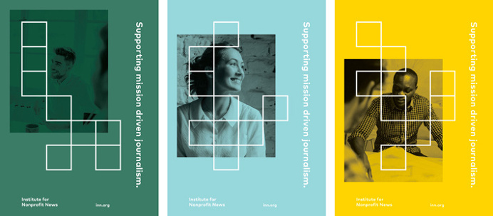 Institute for Nonprofit News by Studio Anthony Lane #graphic design #print #posters