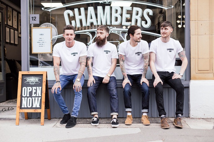 Printed t-shirts for a barber shop