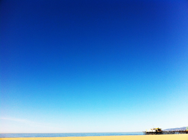 Santa Monica Beach #santa #sky #monica #sea #nature #beach