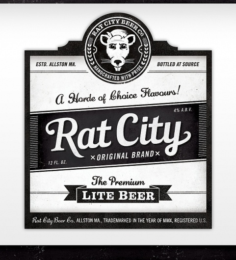Rat City Beer Co. on the Behance Network #logo #branding #beer