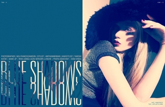 Blue Shadows | Volt Café | by Volt Magazine #beauty #design #graphic #volt #photography #art #fashion #layout #magazine #typography