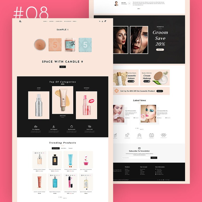 #Beauty #Cosmetics #Groom - #MultiPurpose - #Prestashop #Responsive #Theme | #TemplateTrip #eCommerce #Website #Design #Template