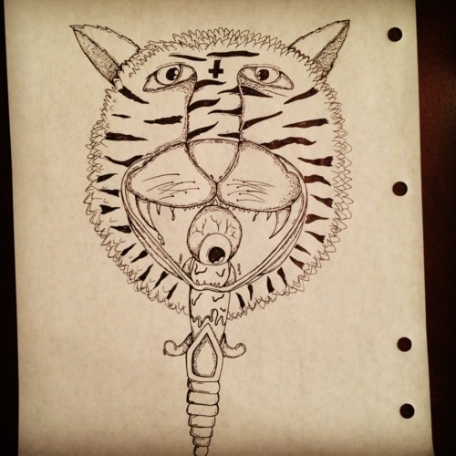 Eye of the Tiger #ink #white #black #pen #flash