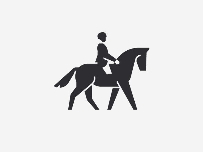 Horseback Rinding Icon Design #icon #icondesign #iconic #iconography #picto #pictogram #symbol #mark #id #brand #sign #ride #riding #horse #