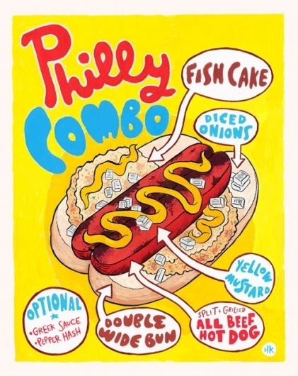 Hot Dog Of The Week: Philly Combo | Serious Eats #typography #food #hot #illustration #dog