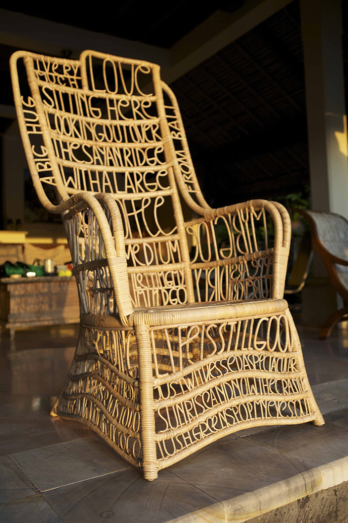 #chair #sagmeister #bali #furniture #typography
