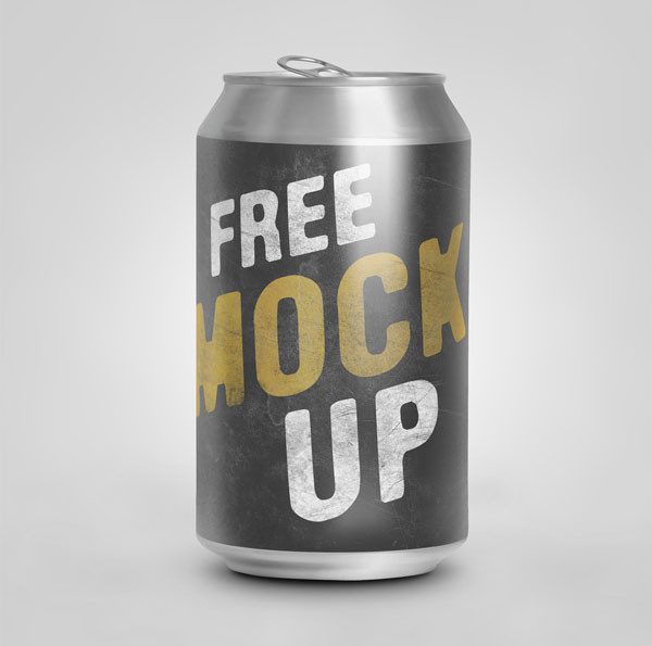 Free Soda Can Psd mockup