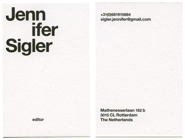 almost Modern : Jennifer Sigler #card #business #stationery