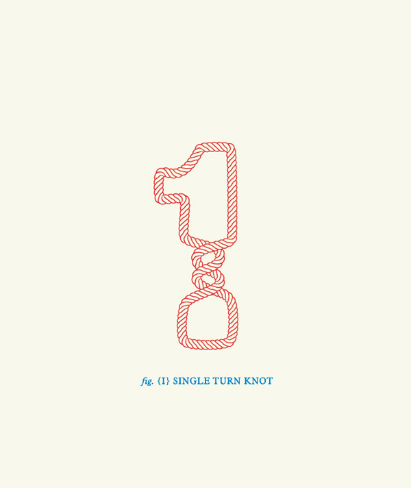 Knot Numbers on Behance #knot #red #number #one #typography