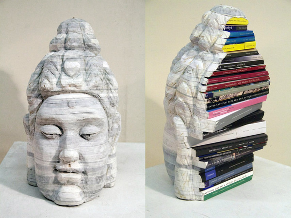3D Ship Drawn on Three Flat Sheets of Paper by Ramon BruinJune 17 #books #carved #bin #long #paper #chen