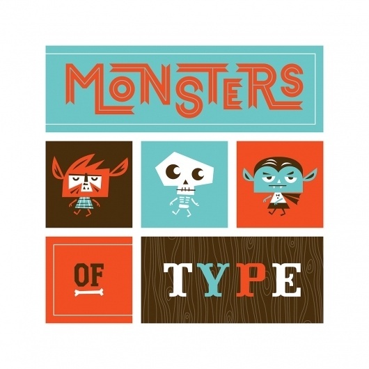 Friends of Type #monsters #illustration #typography