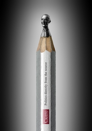 PENCILHEADS - CICERO MAGAZINE on the Behance Network #politics #sculpture