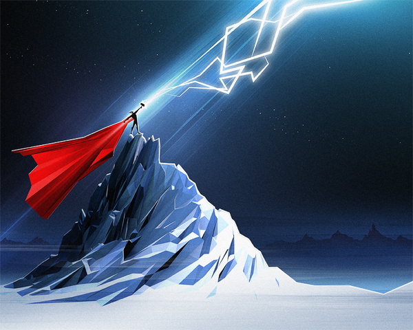 Thor_bg #thor #illustration #thunder #marvel #god #comics