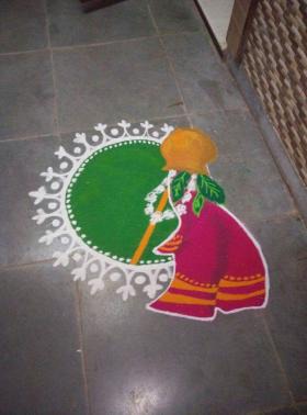 Maharashtra festival rangoli design