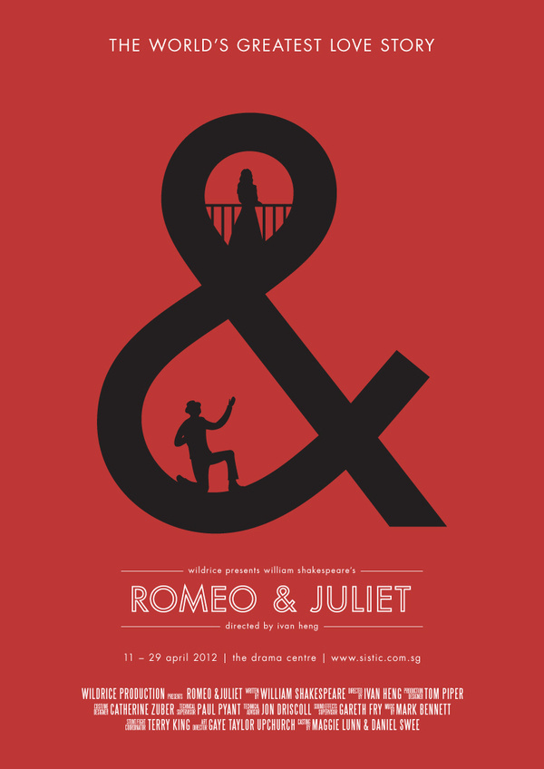 Romeo & Juliet Poster Series 1 #design #typographic #poster #singapore #typography