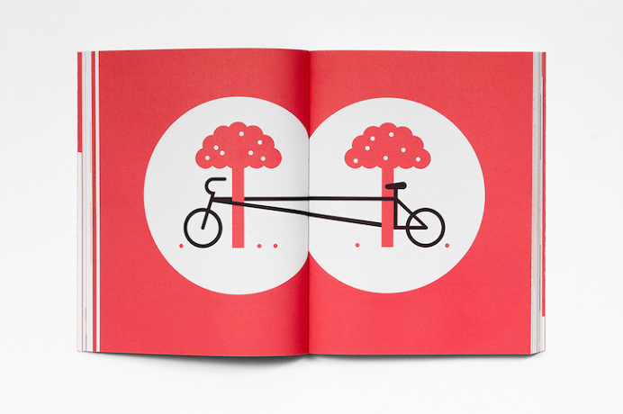 book, abstract, red, black, white, bike