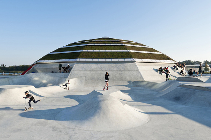 CEBRA and glifberg+lykke complete streetdome along waterfront in denmark #skate or die