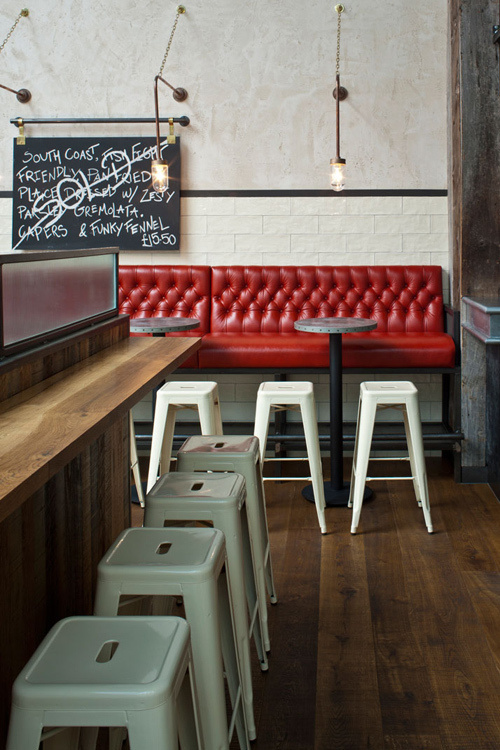 Jamie-s-Italian-in-Westfield, Stratford-City-Blacksheep-Jamie-Oliver-photo-Gareth-Gardner-6-Yatzer #interior #brick #raw #chairs #design #restaurant #industrial #walls #metal