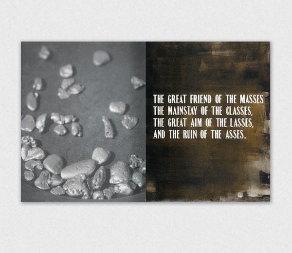 Hunting The Fox #design #graphic #letterpress #gold #typography