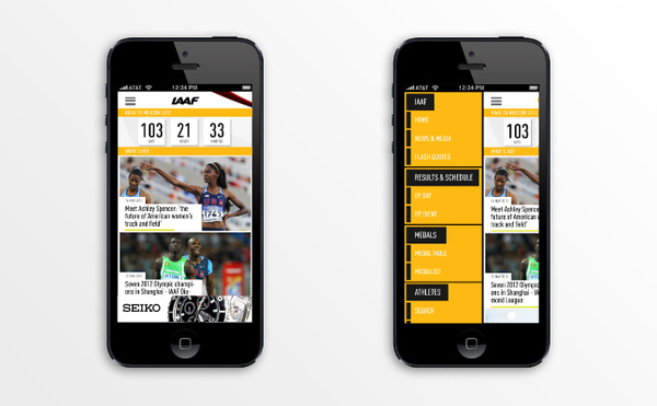 International association of athletics federations | Phileman Agence de communication et de design Nantes / Lorient #user #live #sport #interface #iphone #app #mobile #results #ios