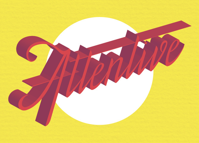 #Attentive #lettering