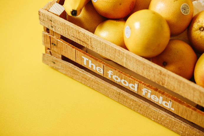 The Food Field store branding corporate design san pedro mexico by parametro studio business card minimal beautiful organic eat shop station