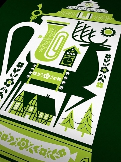 DeerStein Screen Print Poster 18 x 24 by AlbertandMarie on Etsy #deer #ink #frame #marie #albert #print #etsy #beerstein #poster #deerstein
