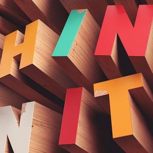 David McLeod #wooden #colourful #typography