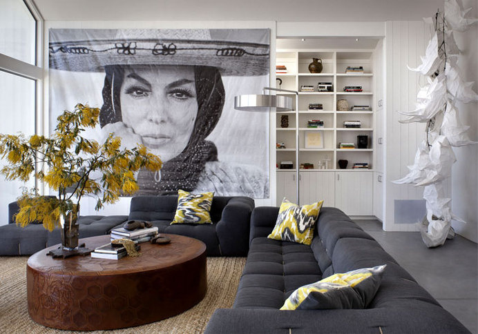 Sustainable Hupomone Ranch glass barn house living room #interior #white #design #living #decor #home #room
