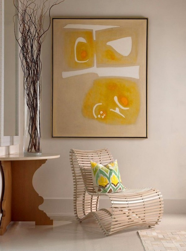 Abstract painting in artistic and modern interior #interior #house #artistic #decor #art #paintings #residence